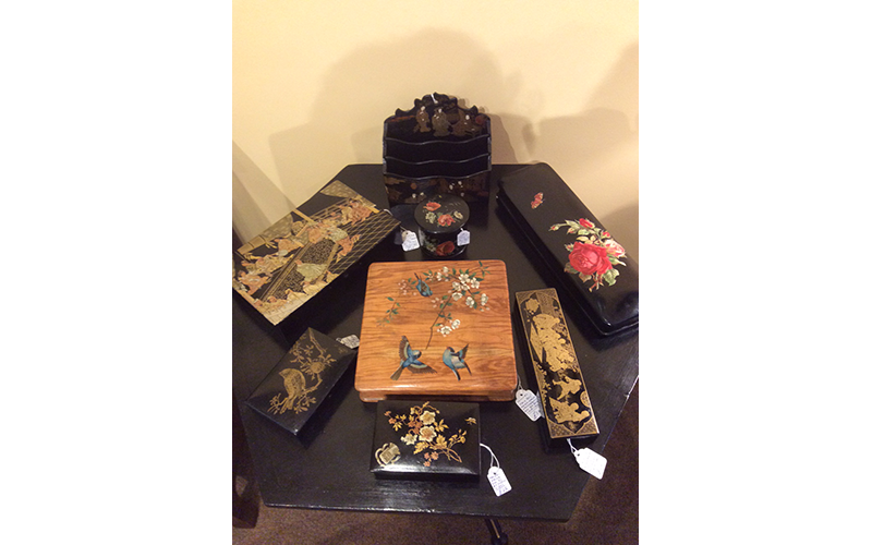 Group of Late 19th Century Papier Mache Boxes