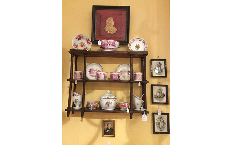 Early 19th Century Grained Wood China Shelves